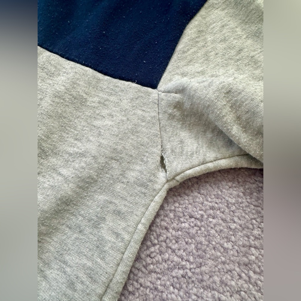 San Francisco Nautical Boyfriend Zip-Up Sweatshirt Navy and Gray ☀️Summer Sale! - Picture 5 of 8